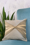 Grey Grace Bow - Cushion Cover