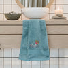 Bamboo Hand Towel - Turquoise, Vintage Bicycle Bliss