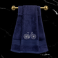 Mrijaa Bamboo Hand Towel – Vintage Pedals (Royal Blue)