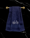 Mrijaa Bamboo Hand Towel – Vintage Pedals (Royal Blue)