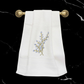 Mrijaa Bamboo Hand Towel – Floral Cascade (White)