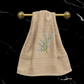 Mrijaa Bamboo Hand Towel – Floral Cascade (Beige)