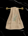 Mrijaa Bamboo Hand Towel – Floral Cascade (Beige)