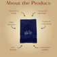 Mrijaa Bamboo Hand Towel – Vintage Pedals (Royal Blue)