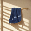 Cotton Bath Towel - Vintage Pedals (Dark Blue)