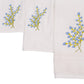 Bamboo Bath Set - Floral Cascade - White