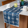 Azure Artistry - Jacquard Velvet Table Runner