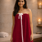 Bamboo Bath Wrap - Cherry Red