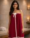 Bamboo Bath Wrap - Cherry Red