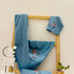 Bamboo Bath Set - Vintage Bicycle Bliss - Turquoise