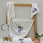 Bamboo Bath Set - Vintage Bicycle Bliss - White