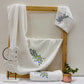 Bamboo Bath Set - Floral Cascade - White