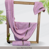 Mrijaa Bamboo Bath Set | Orchid Mist | Set of 3 | Pink