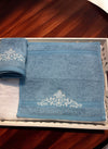 Bamboo Face Towel - Majestic Bloom (Turquoise)