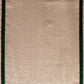 Golden with green stripes premium cotton table runner with 4 mats