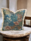 Verdant Whispers - Jacquard Velvet Cushion Cover