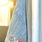 Bamboo Bath Towel – Vintage Bicycle Bliss (Turquoise)