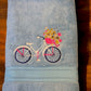 Bamboo Bath Towel – Vintage Bicycle Bliss (Turquoise)