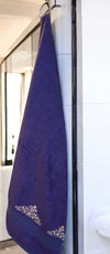 Bamboo Bath Towel – Majestic Bloom (Royal Blue)