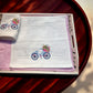 Bamboo Face Towel - Vintage Bicycle Bliss (White)