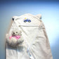 Bamboo Hooded Kids Towel - Lil' Rider (White)