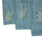 Bamboo Bath Set - Floral Cascade - Turquoise