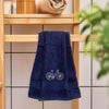 Bamboo Hand Towel - Vintage Pedals - Royal Blue