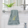 Bamboo Hand Towel - Floral Cascade - Cadet Blue