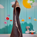 Bamboo Hooded Kids Towel - Unicorn Cuddles (Charcoal Grey)