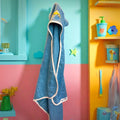 Bamboo Hooded Kids Towel - Lil' Rider (Blue)