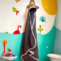 Bamboo Hooded Kids Towel - Lil Rider (Charcoal Grey)