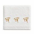 Mrijaa Bamboo Bath Towel ( 600 GSM ) Majestic Bloom (White)