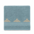 Bamboo Bath Towel ( 600 GSM ) Golden Embroidery (Cadet Blue)