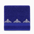 Bamboo Bath Towel ( 600 GSM ) Majestic Bloom (Royal Blue)
