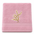 Bamboo Bath Towel – Floral Cascade (Pink) | Ultra-Soft 600 GSM