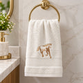 Mrijaa Bamboo Hand Towel – Majestic Bloom (White)