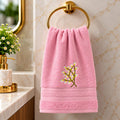 Mrijaa Bamboo Hand Towel – Floral Cascade (Pink)