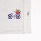 Bamboo Bath Set - Vintage Bicycle Bliss - White